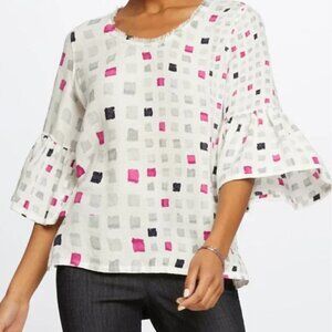 NIC+ZOE Short Sleeve Orchid Pop Top